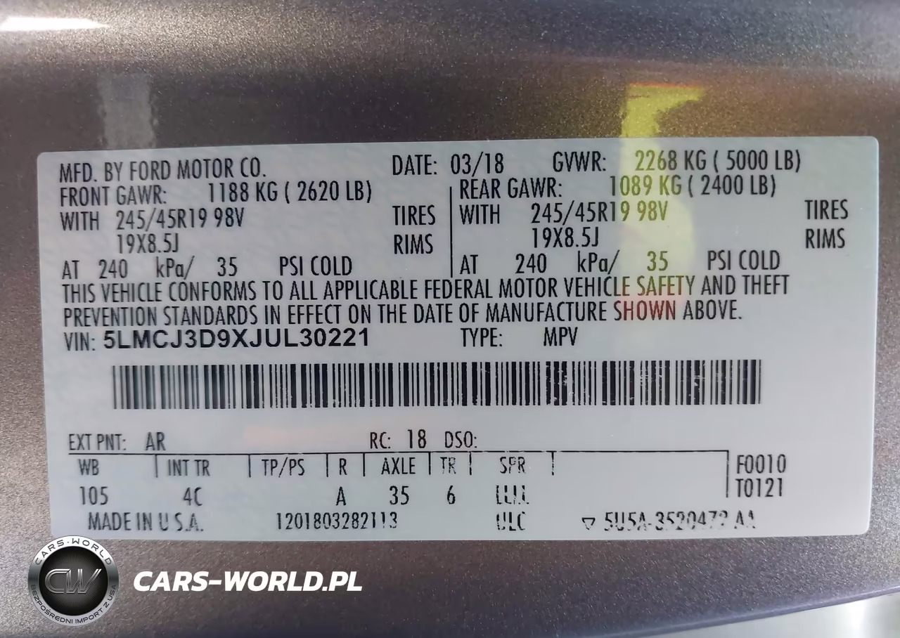 2018 Lincoln Mkc Reserve VIN:5LMCJ3D9XJUL30221 - 9