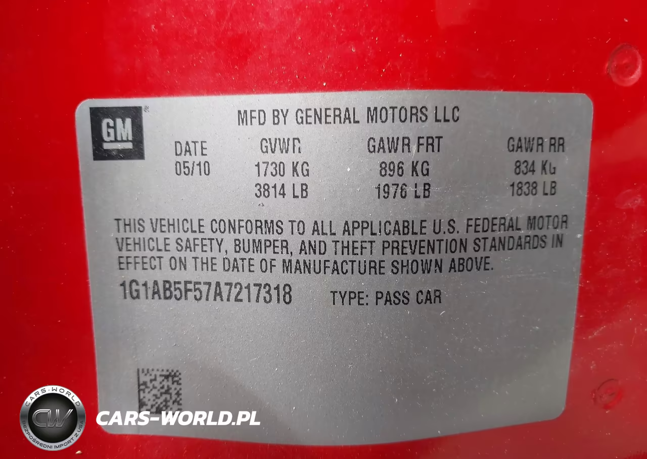2010 Chevrolet Cobalt Ls VIN:1G1AB5F57A7217318 - 9
