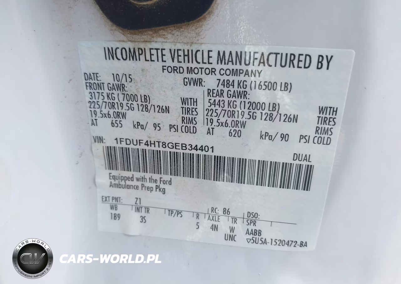 2016 Ford F-450 Chassis Xlt VIN:1FDUF4HT8GEB34401 - 9