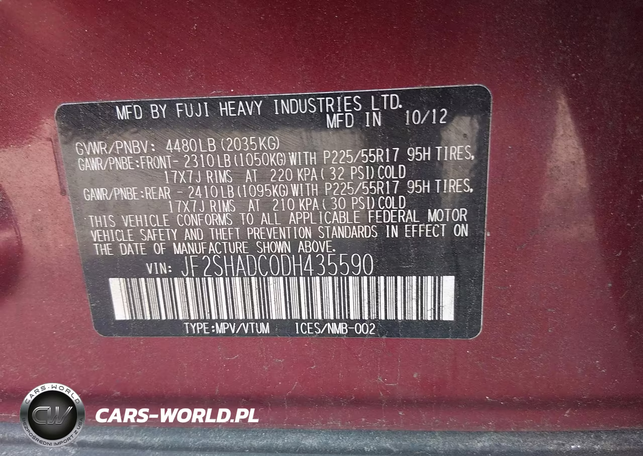 2013 Subaru Forester 2.5X Premium VIN:JF2SHADC0DH435590 - 9