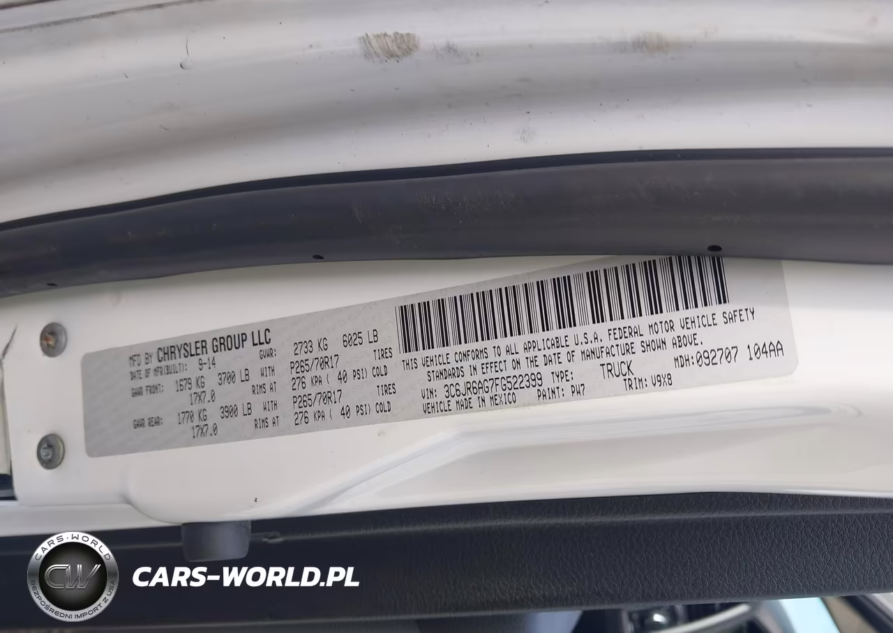 2015 Ram 1500 Tradesman VIN:3C6JR6AG7FG522399 - 9