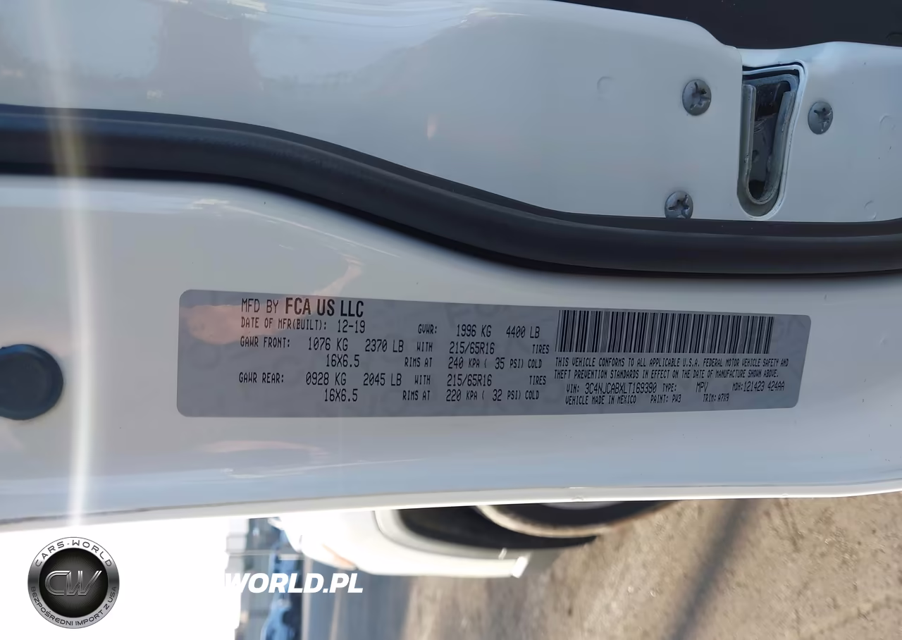 2020 Jeep Compass Sport Fwd VIN:3C4NJCABXLT169390 - 9
