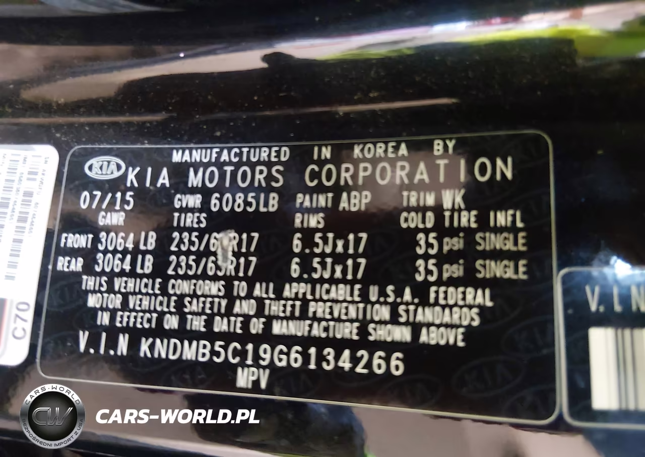 2016 Kia Sedona Lx VIN:KNDMB5C19G6134266 - 9