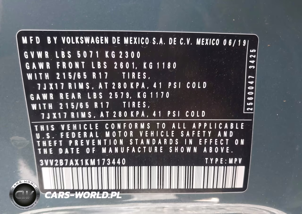 2019 Volkswagen Tiguan 2.0T Se-2.0T Sel-2.0T Sel R-Line-2.0T Sel R-Line Black VIN:3VV2B7AX1KM173440 - 9