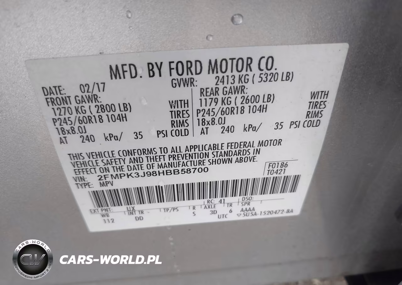 2017 Ford Edge Sel VIN:2FMPK3J98HBB58700 - 9
