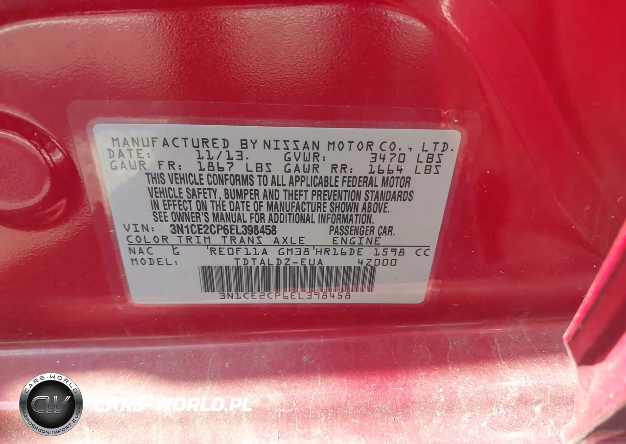 2014 Nissan Versa Note Sv VIN:3N1CE2CP6EL398458 - 9