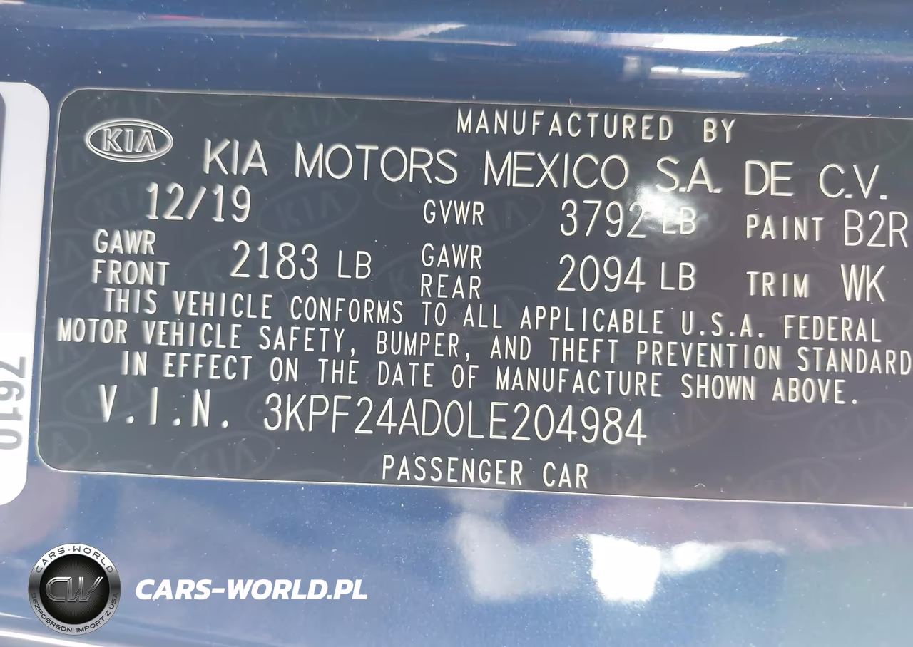 2020 Kia Forte Lxs VIN:3KPF24AD0LE204984 - 9