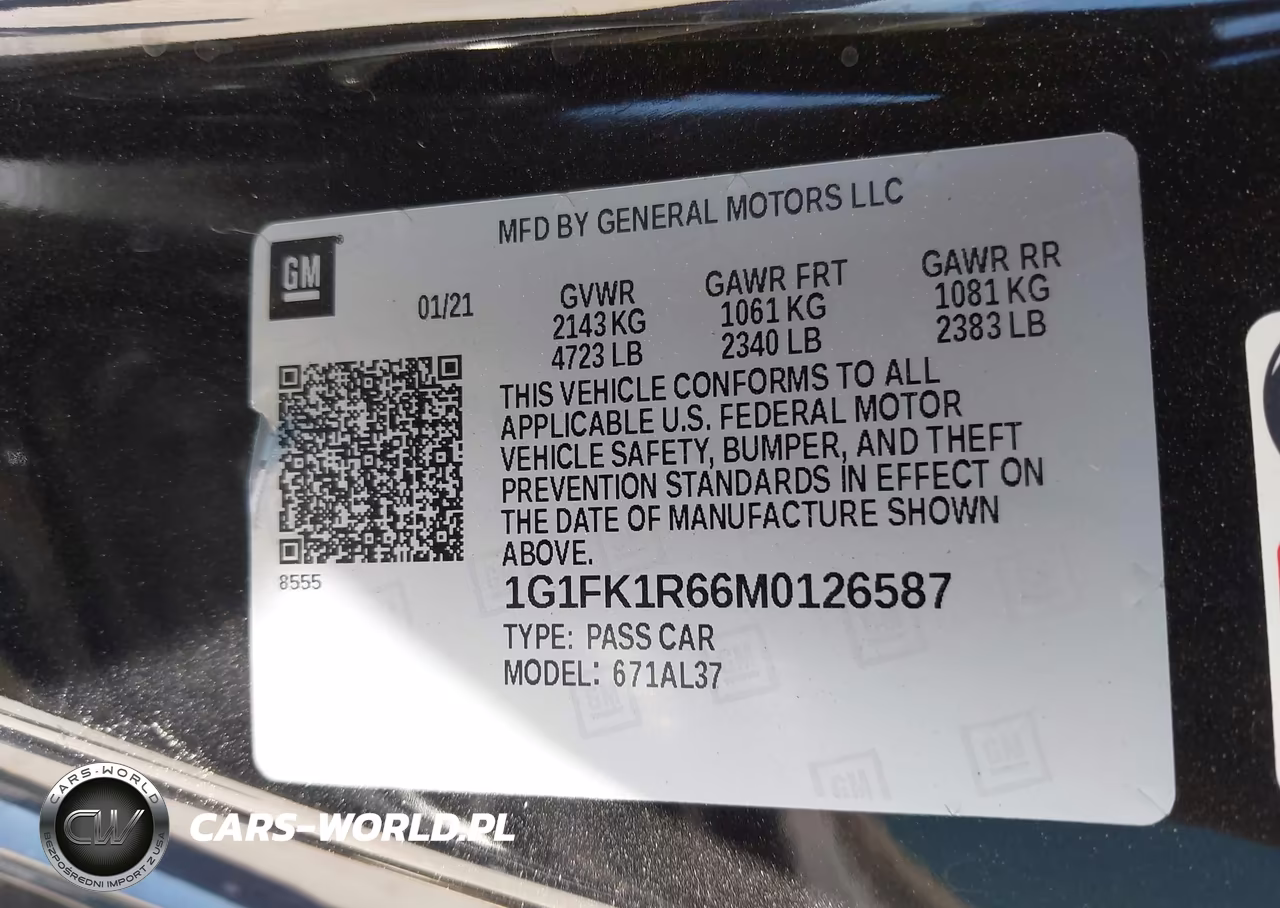 2021 Chevrolet Camaro Rwd Zl1 VIN:1G1FK1R66M0126587 - 9