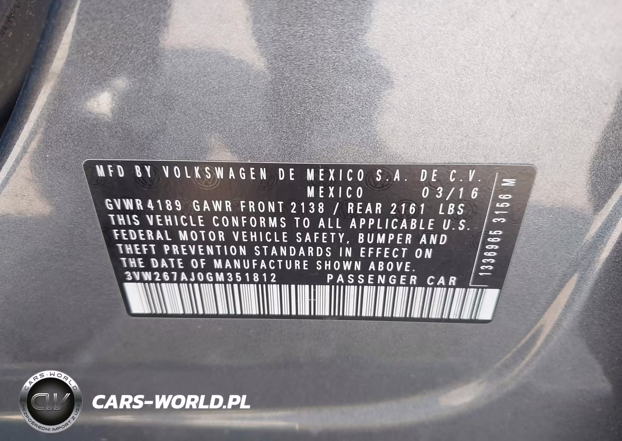 2016 Volkswagen Jetta 1.4T S VIN:3VW267AJ0GM351812 - 9