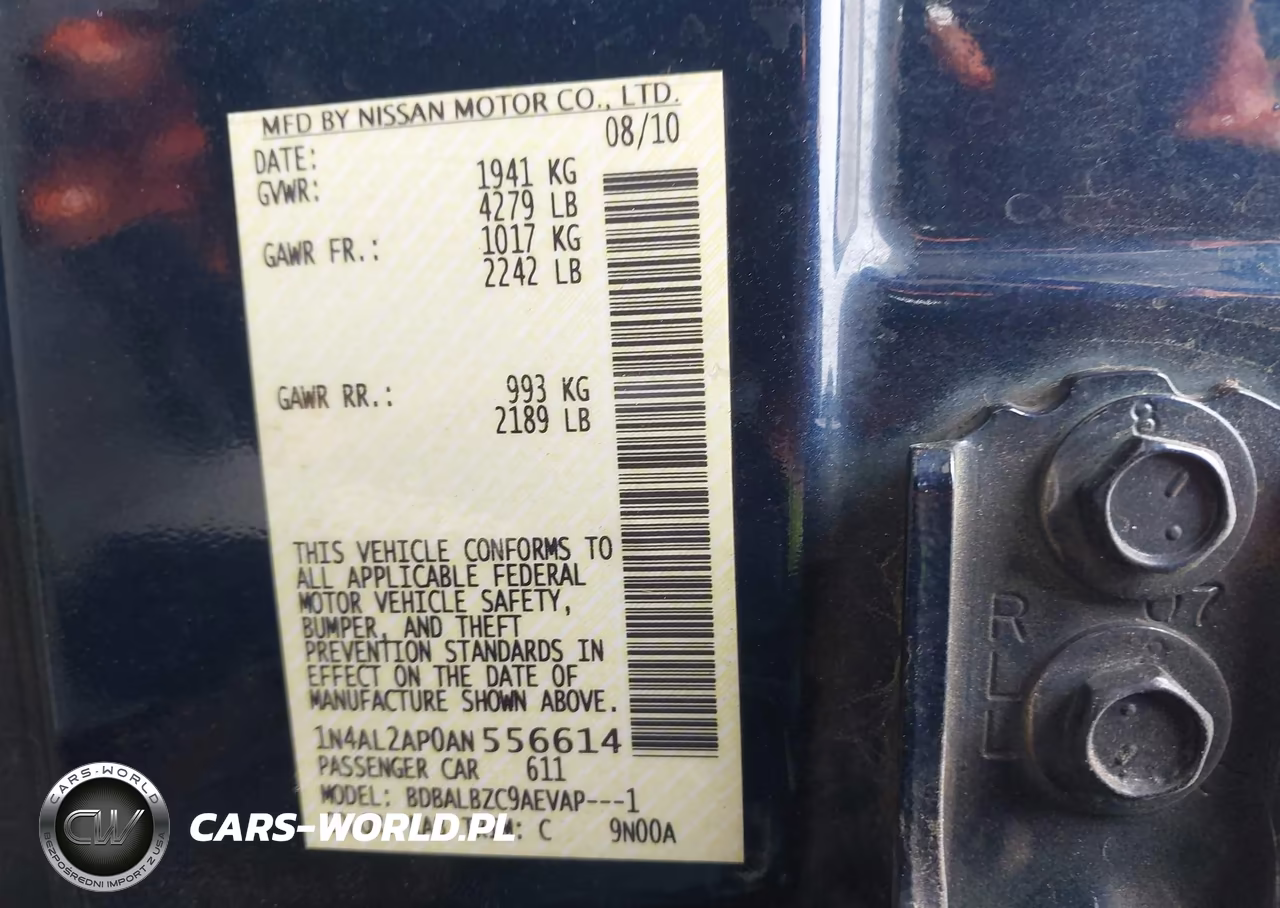 2010 Nissan Altima 2.5 S VIN:1N4AL2AP0AN556614 - 9