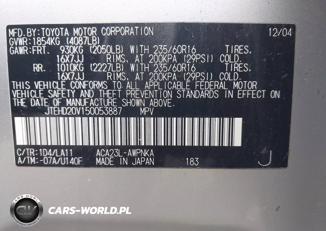 2005 Toyota Rav4 VIN:JTEHD20V150053887 - 9