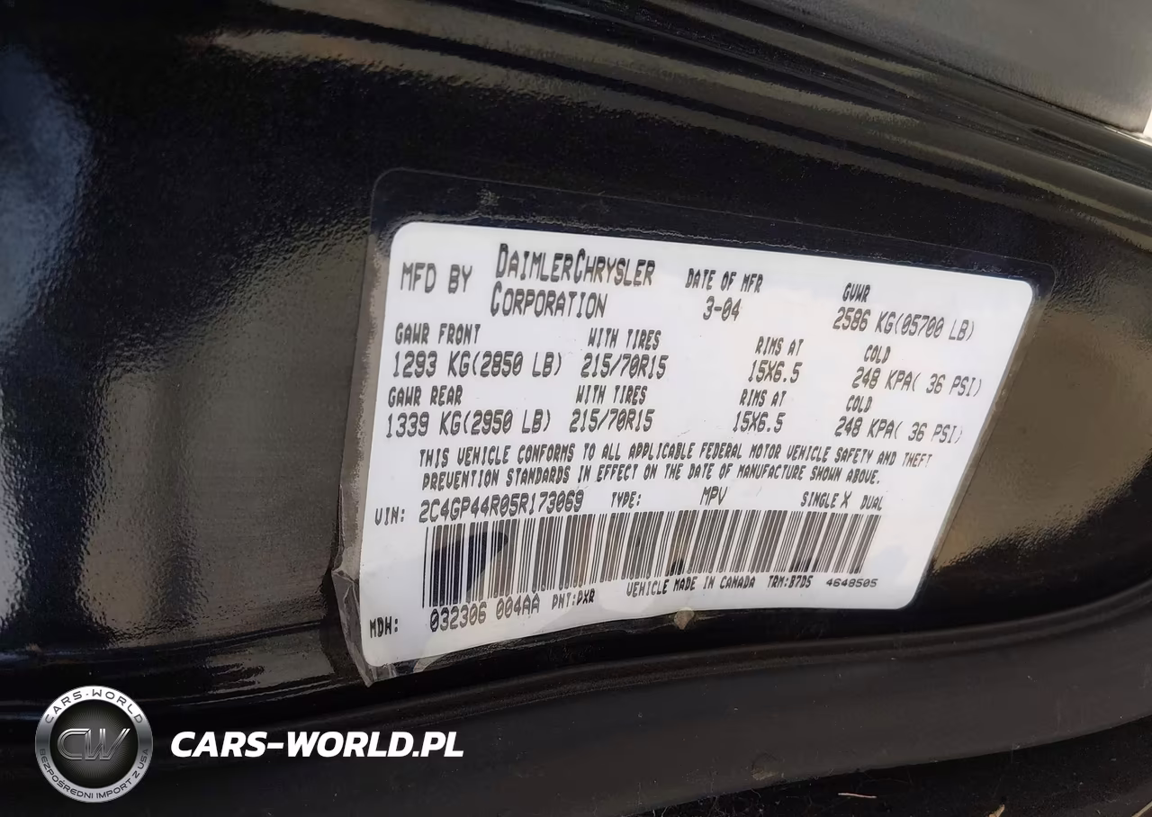 2005 Chrysler Town & Country Lx VIN:2C4GP44R05R173069 - 9