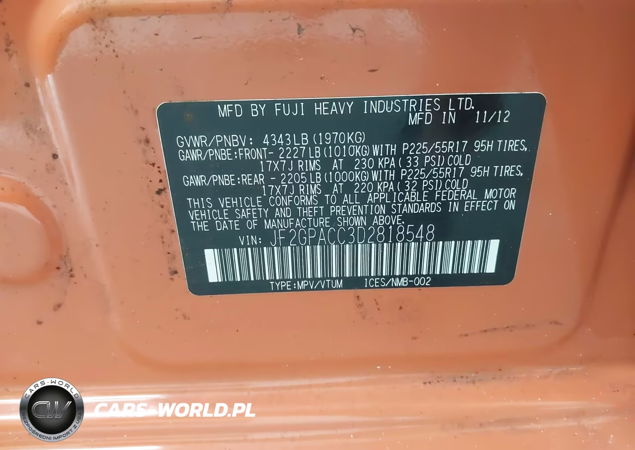 2013 Subaru Xv Crosstrek 2.0I Premium VIN:JF2GPACC3D2818548 - 9