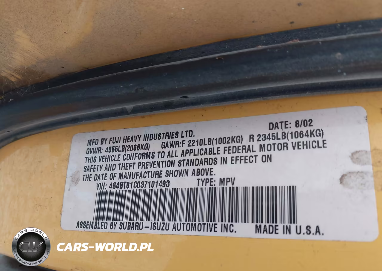 2003 Subaru Baja VIN:4S4BT61C037101493 - 9
