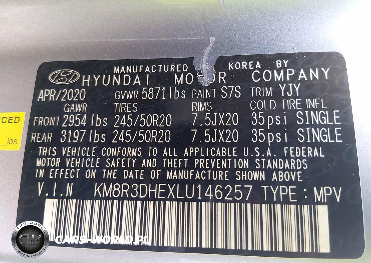 2020 Hyundai Palisade Sel VIN:KM8R3DHEXLU146257 - 9