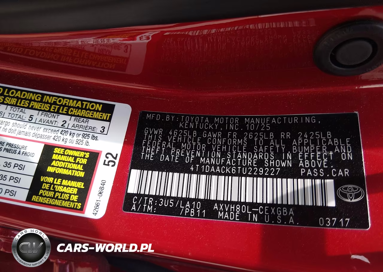 2026 Toyota Camry Xle VIN:4T1DAACK6TU229227 - 9