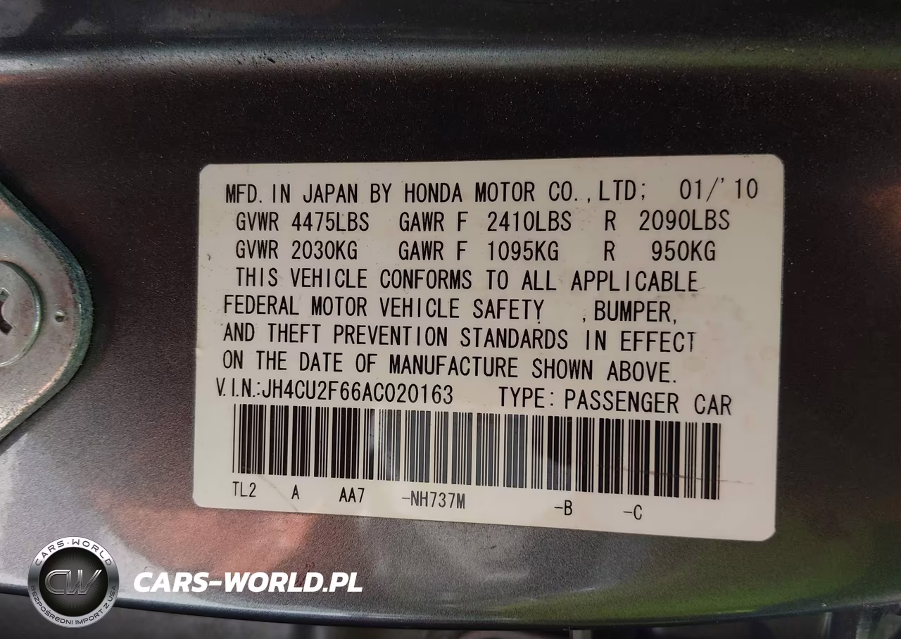 2010 Acura Tsx 2.4 VIN:JH4CU2F66AC020163 - 9