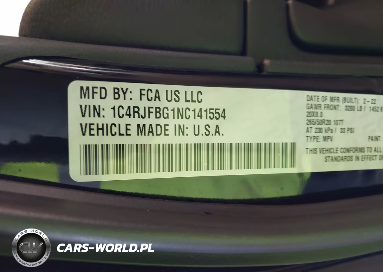 2022 Jeep Grand Cherokee Wk Limited 4X4 VIN:1C4RJFBG1NC141554 - 9