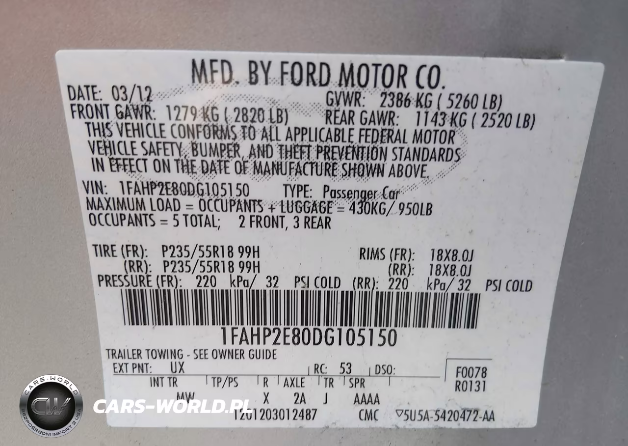 2013 Ford Taurus Sel VIN:1FAHP2E80DG105150 - 9