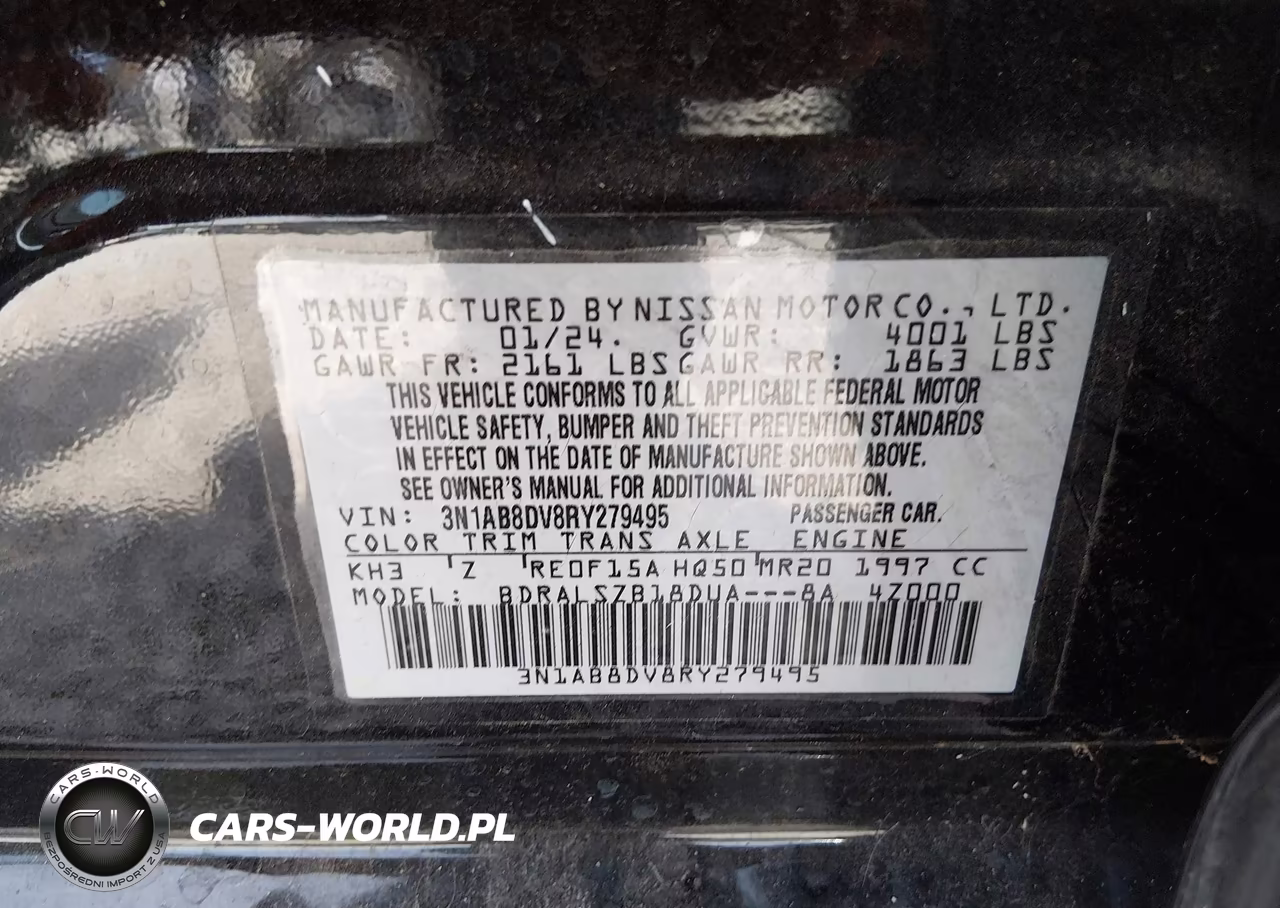 2024 Nissan Sentra Sr Xtronic Cvt VIN:3N1AB8DV8RY279495 - 9