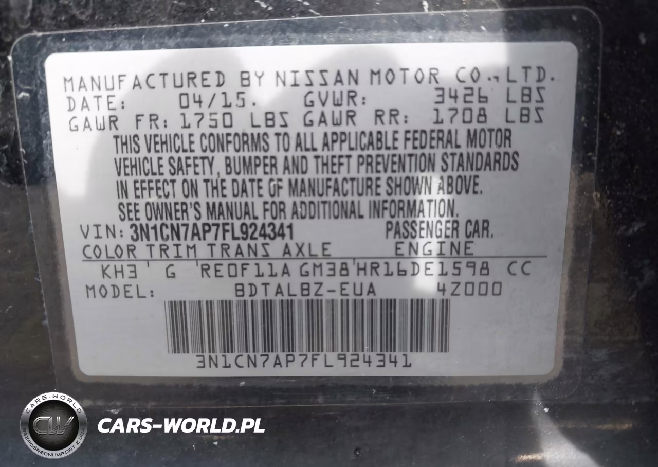 2015 Nissan Versa 1.6 Sv VIN:3N1CN7AP7FL924341 - 9