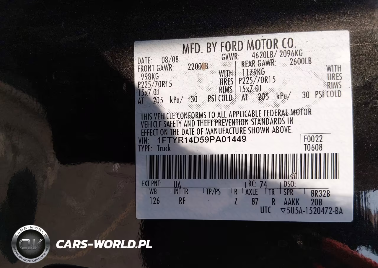 2009 Ford Ranger Xl-Xlt VIN:1FTYR14D59PA01449 - 9