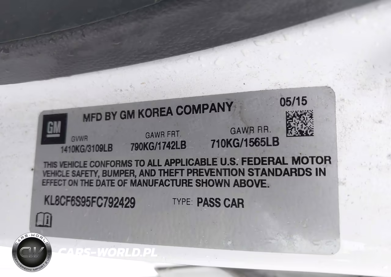 2015 Chevrolet Spark 2Lt Cvt VIN:KL8CF6S95FC792429 - 9