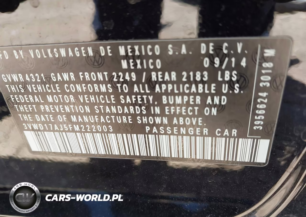 2015 Volkswagen Jetta 1.8T Sport VIN:3VWD17AJ5FM222003 - 9