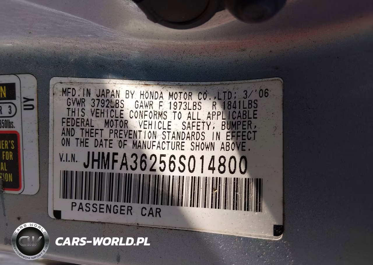 2006 Honda Civic Hybrid VIN:JHMFA36256S014800 - 9