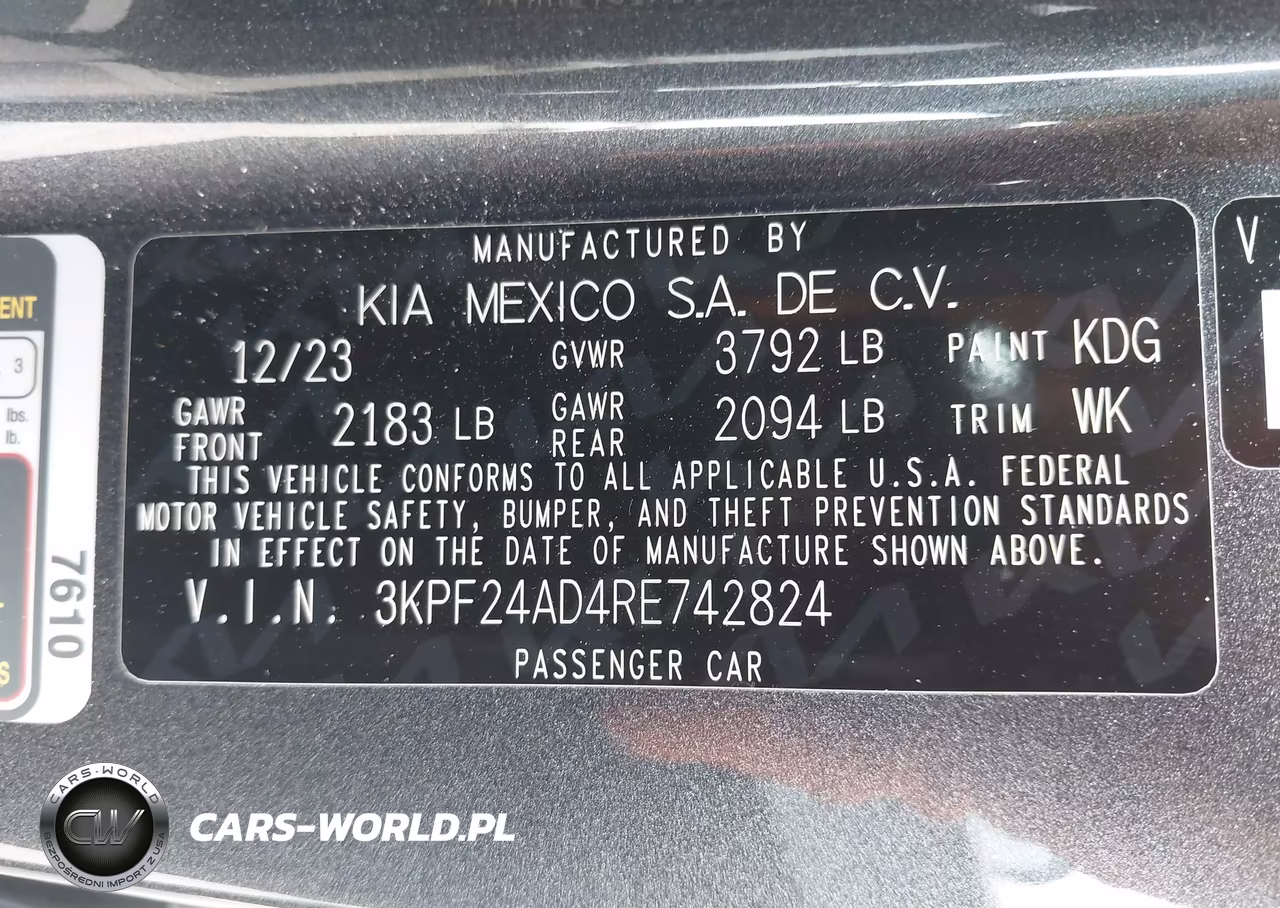 2024 Kia Forte Lxs VIN:3KPF24AD4RE742824 - 9