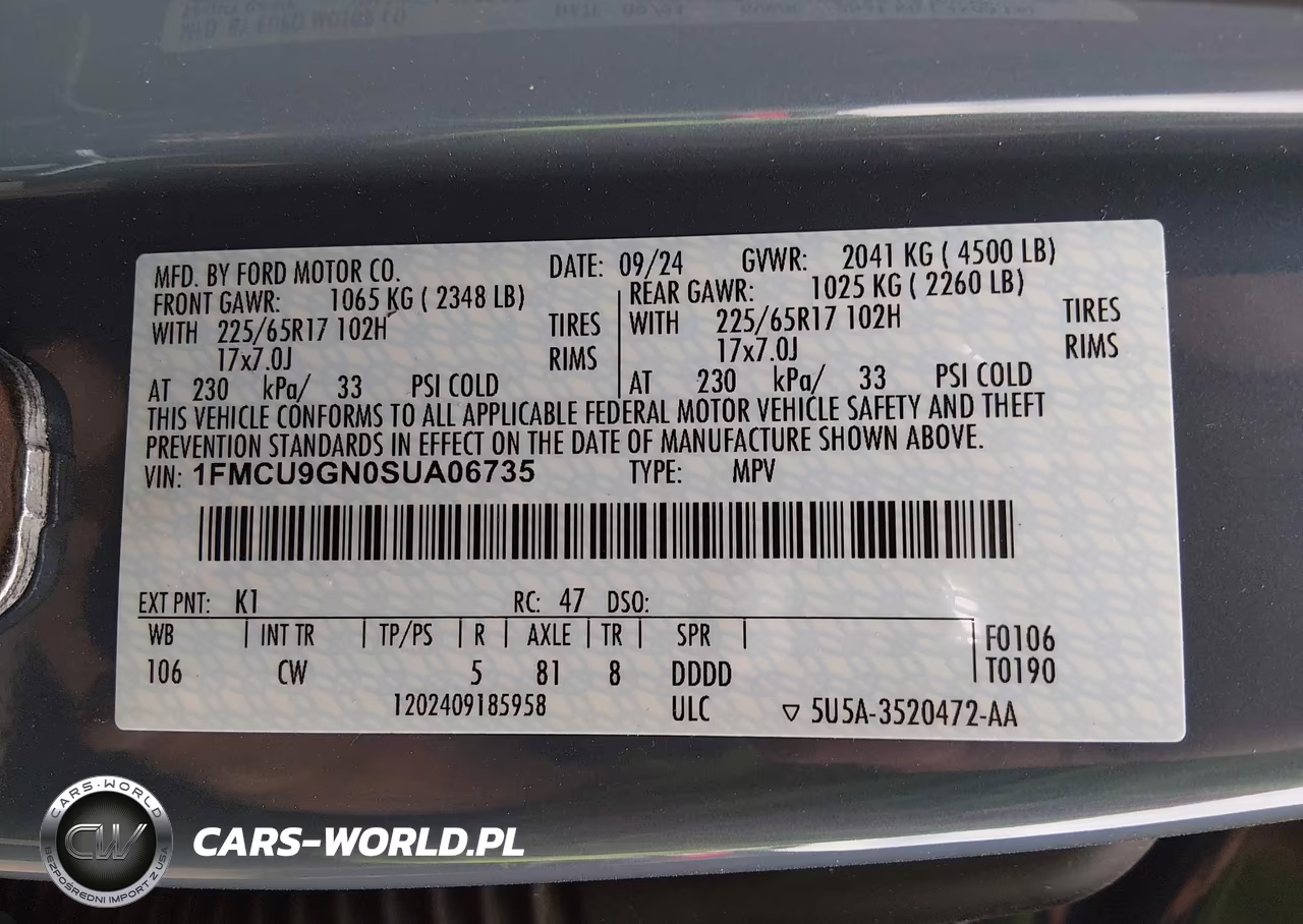 2025 Ford Escape Active VIN:1FMCU9GN0SUA06735 - 9