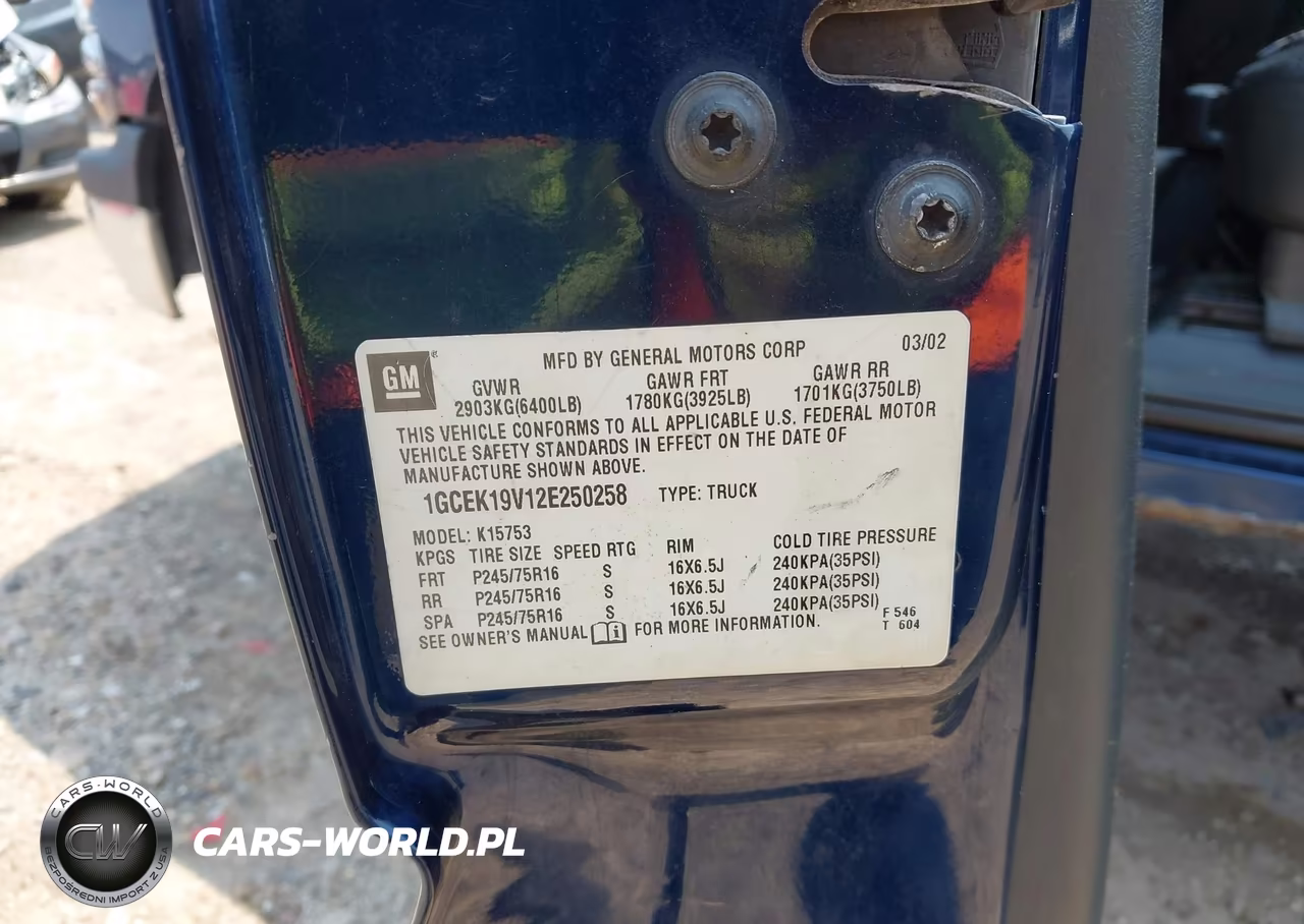 2002 Chevrolet Silverado 1500 VIN:1GCEK19V12E250258 - 9