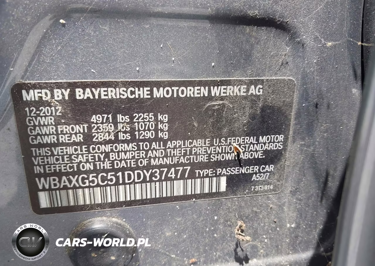 2013 BMW 528I VIN:WBAXG5C51DDY37477 - 9