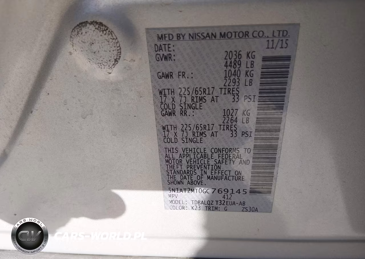 2016 Nissan Rogue Sv VIN:5N1AT2MT0GC769145 - 9