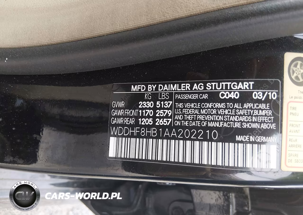 2010 Mercedes-Benz E 350 4Matic VIN:WDDHF8HB1AA202210 - 9