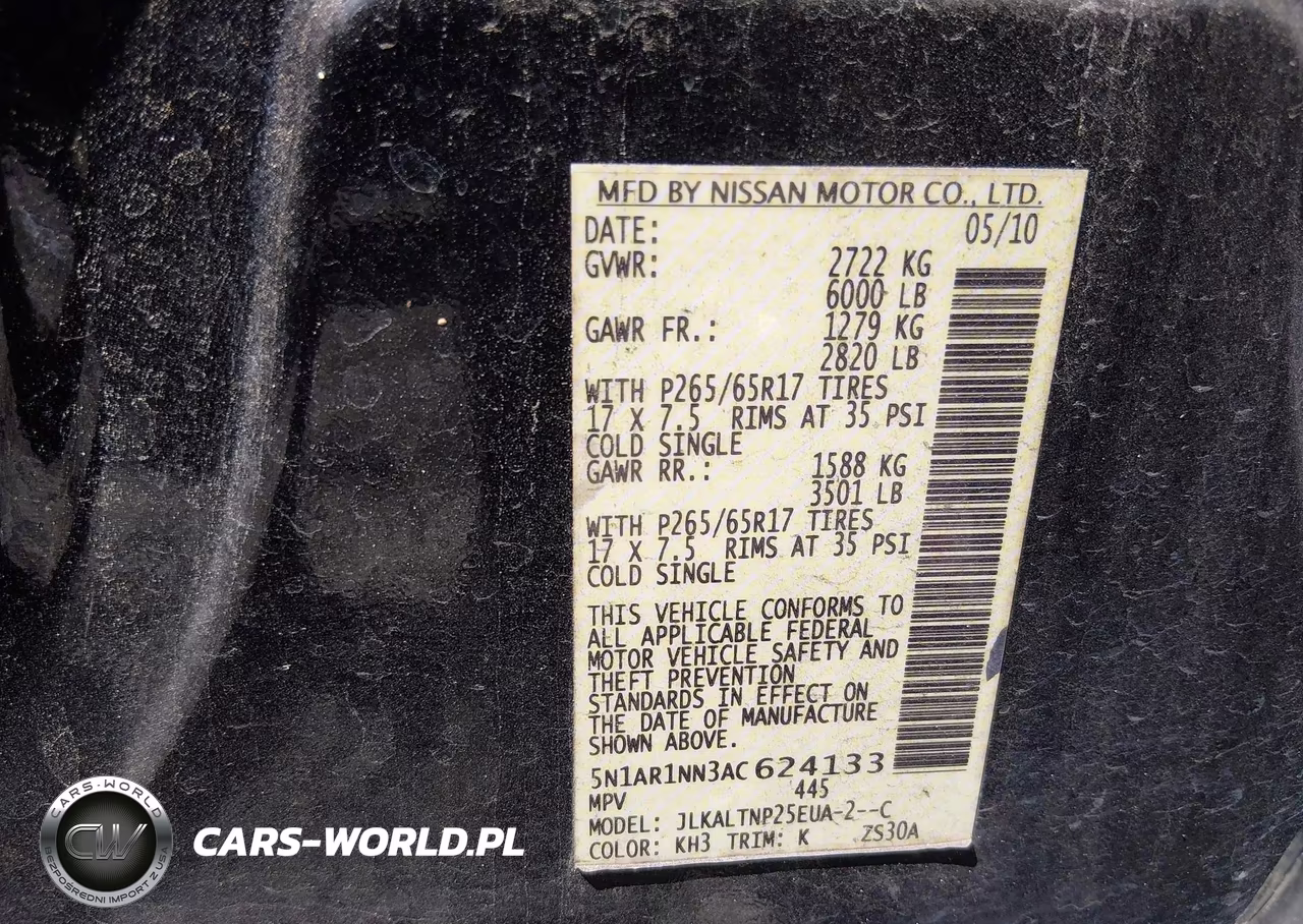 2010 Nissan Pathfinder Se VIN:5N1AR1NN3AC624133 - 9