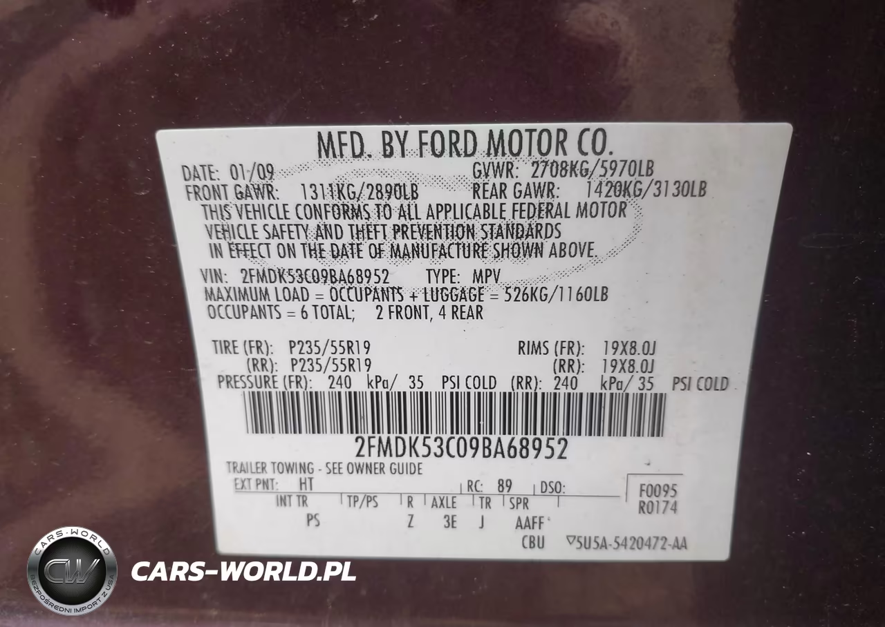 2009 Ford Flex Limited VIN:2FMDK53C09BA68952 - 9