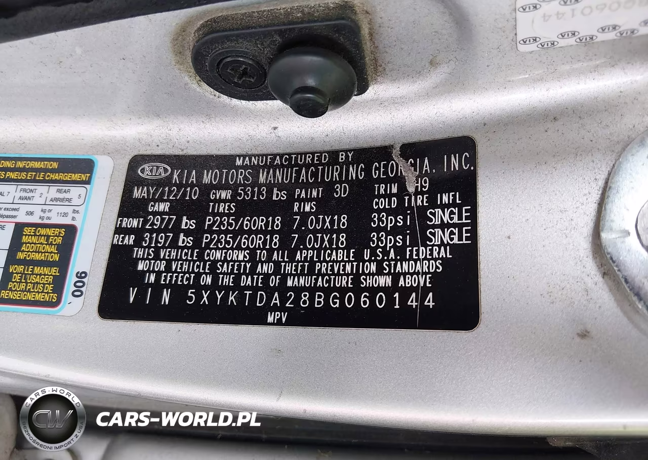 2011 Kia Sorento Lx VIN:5XYKTDA28BG060144 - 9