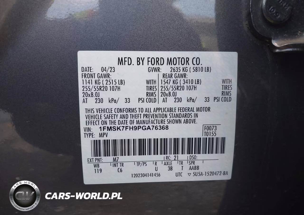 2023 Ford Explorer Limited VIN:1FMSK7FH9PGA76368 - 9