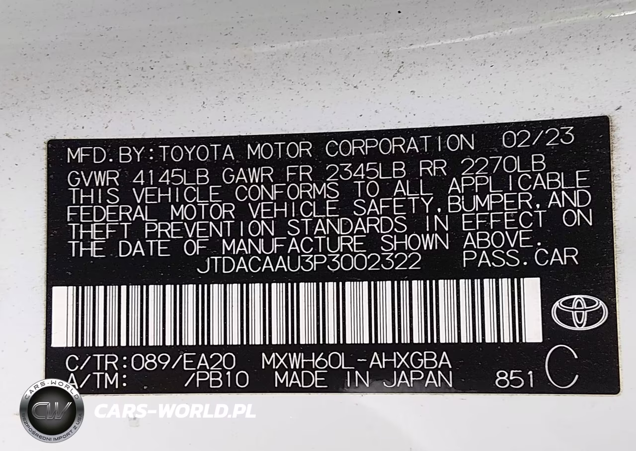 2023 Toyota Prius Xle VIN:JTDACAAU3P3002322 - 9