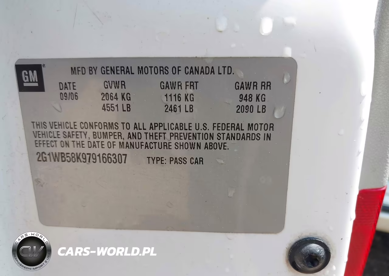 2007 Chevrolet Impala Ls VIN:2G1WB58K979166307 - 9