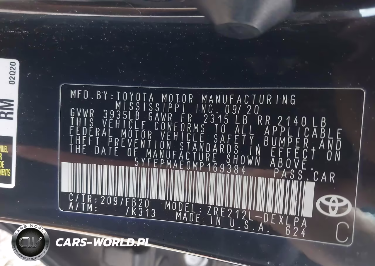 2021 Toyota Corolla Le VIN:5YFEPMAE0MP169384 - 9