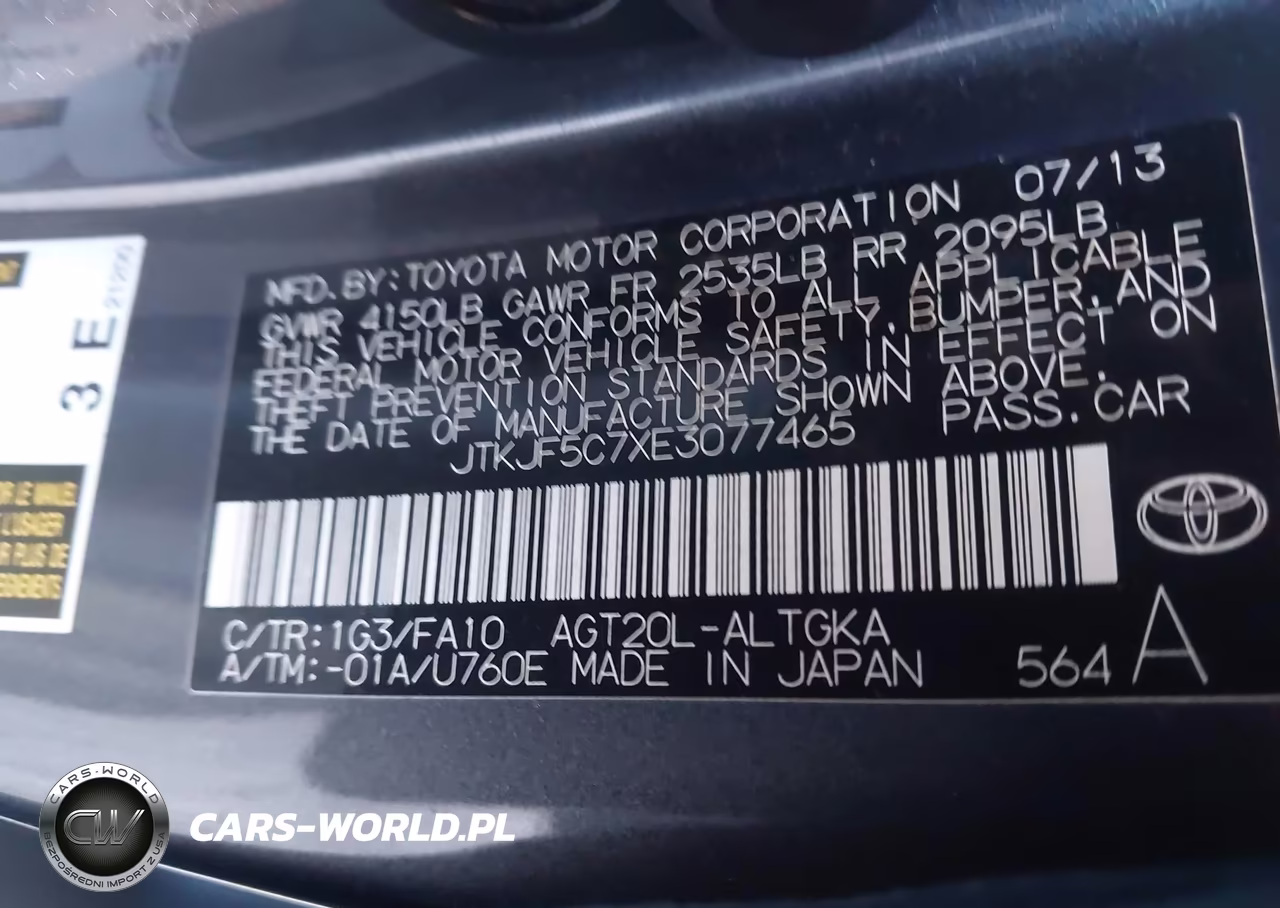 2014 Scion Tc VIN:JTKJF5C7XE3077465 - 9