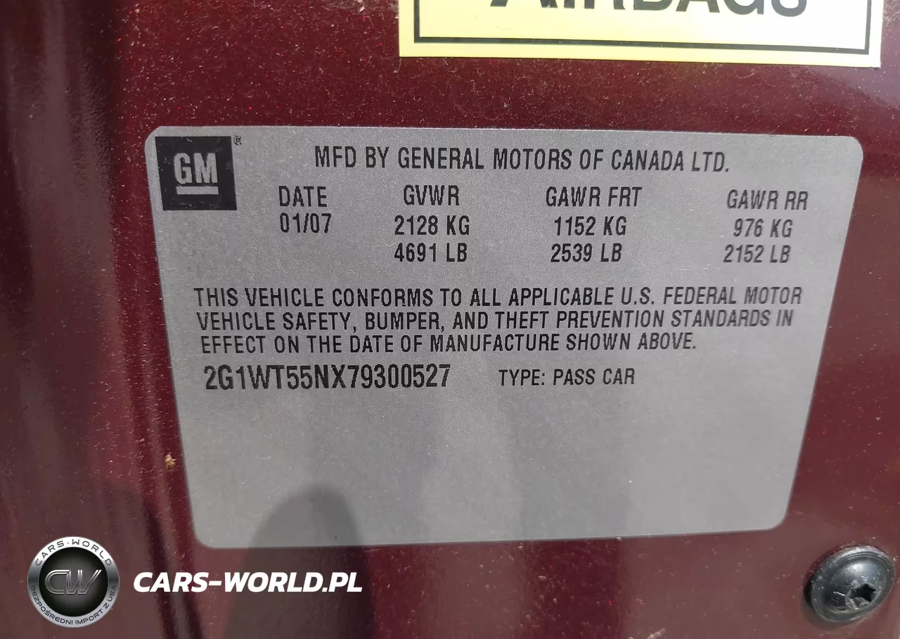 2007 Chevrolet Impala Lt VIN:2G1WT55NX79300527 - 9