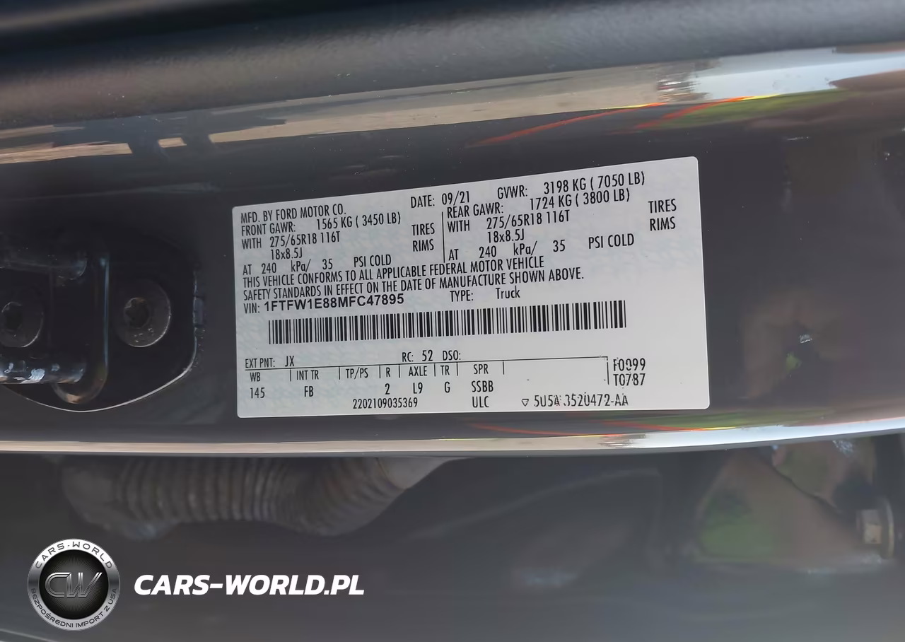 2021 Ford F-150 King Ranch-Lariat-Limited-Platinum-Tremor-Xl-Xlt VIN:1FTFW1E88MFC47895 - 9