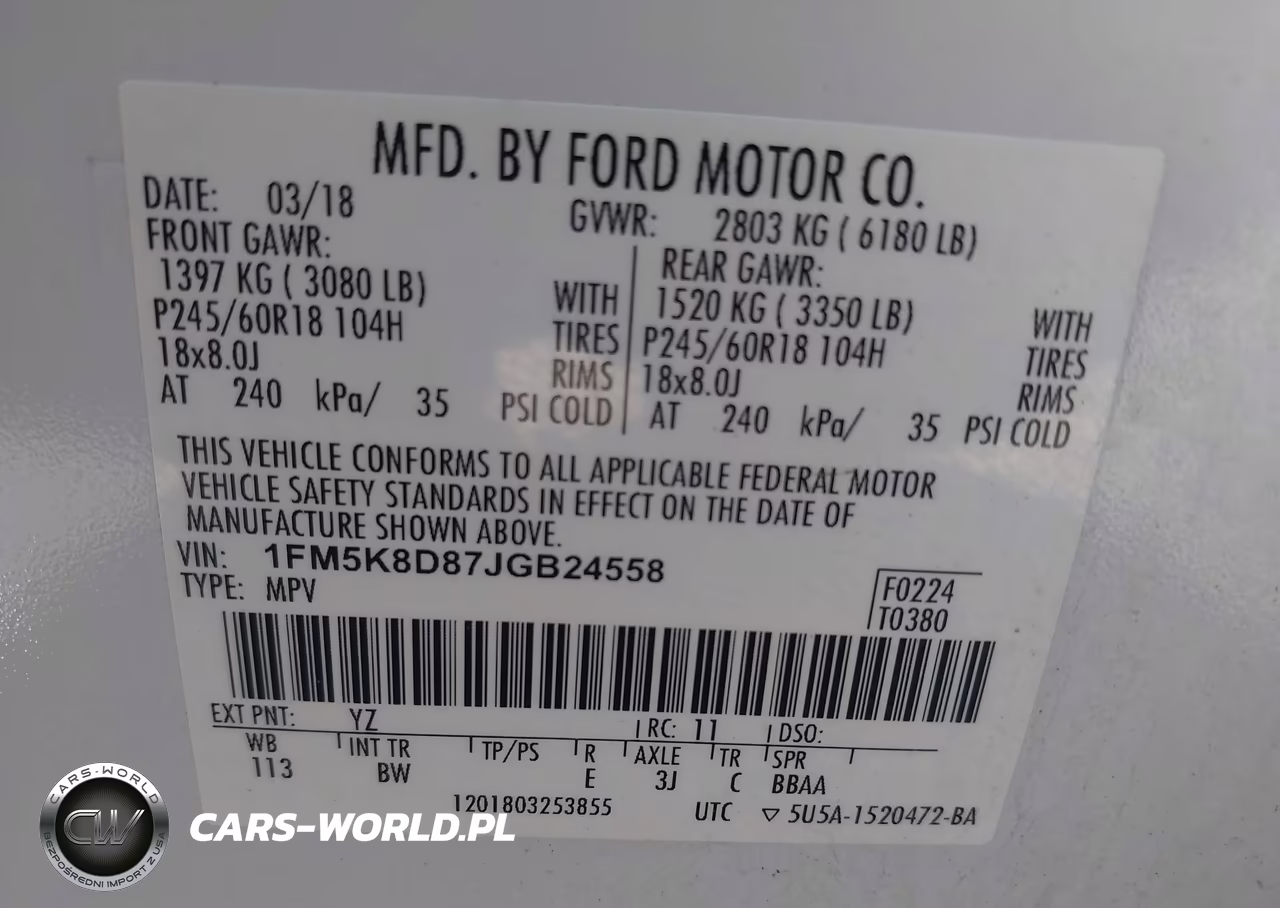 2018 Ford Explorer Xlt VIN:1FM5K8D87JGB24558 - 9