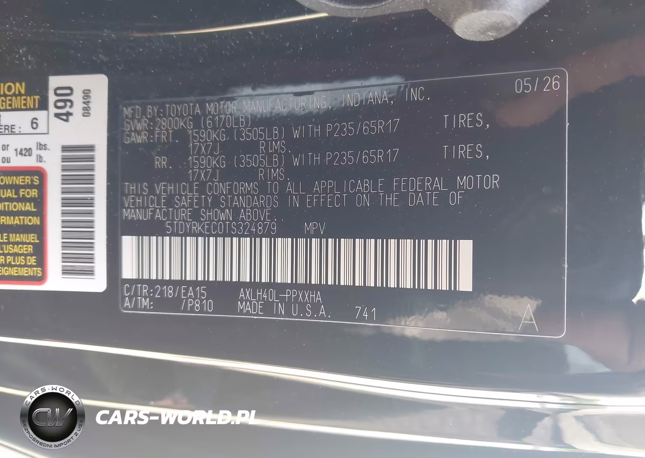 2026 Toyota Sienna Xle VIN:5TDYRKEC0TS324879 - 9