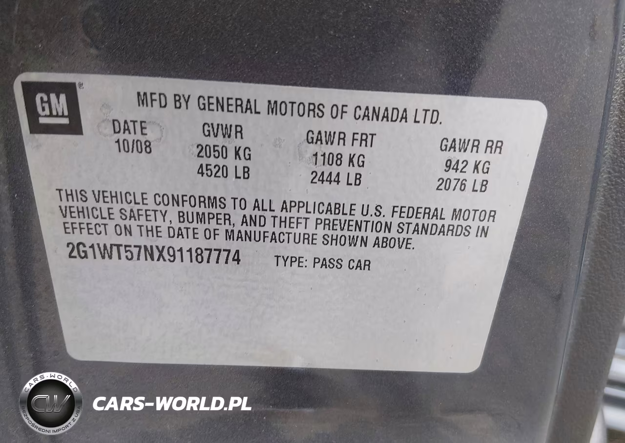 2009 Chevrolet Impala Lt VIN:2G1WT57NX91187774 - 9
