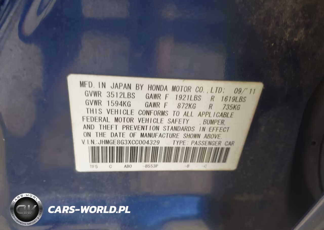 2012 Honda Fit VIN:JHMGE8G3XCC004329 - 9