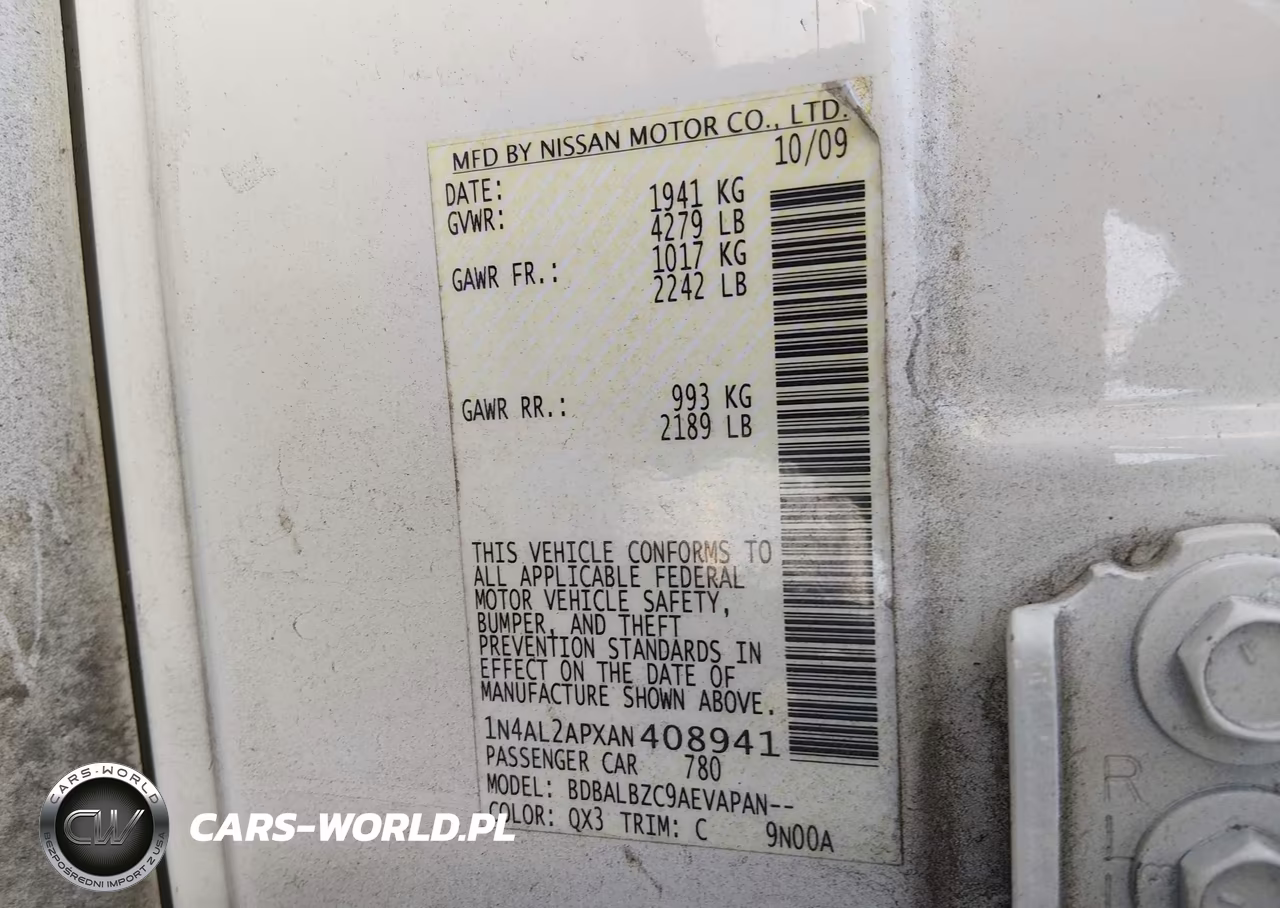 2010 Nissan Altima 2.5 S VIN:1N4AL2APXAN408941 - 9